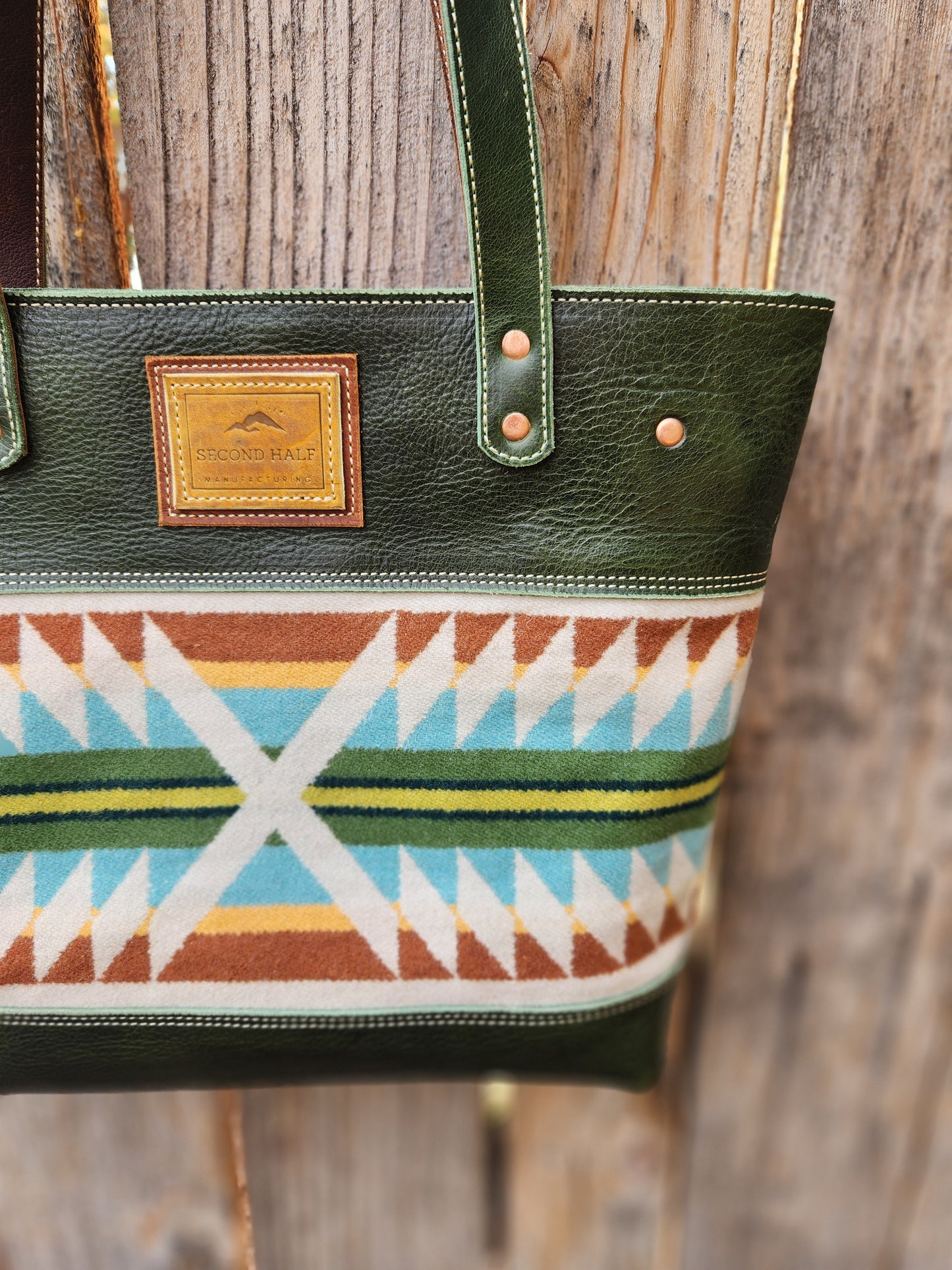 Mackenzie Tote in Emerald Bison