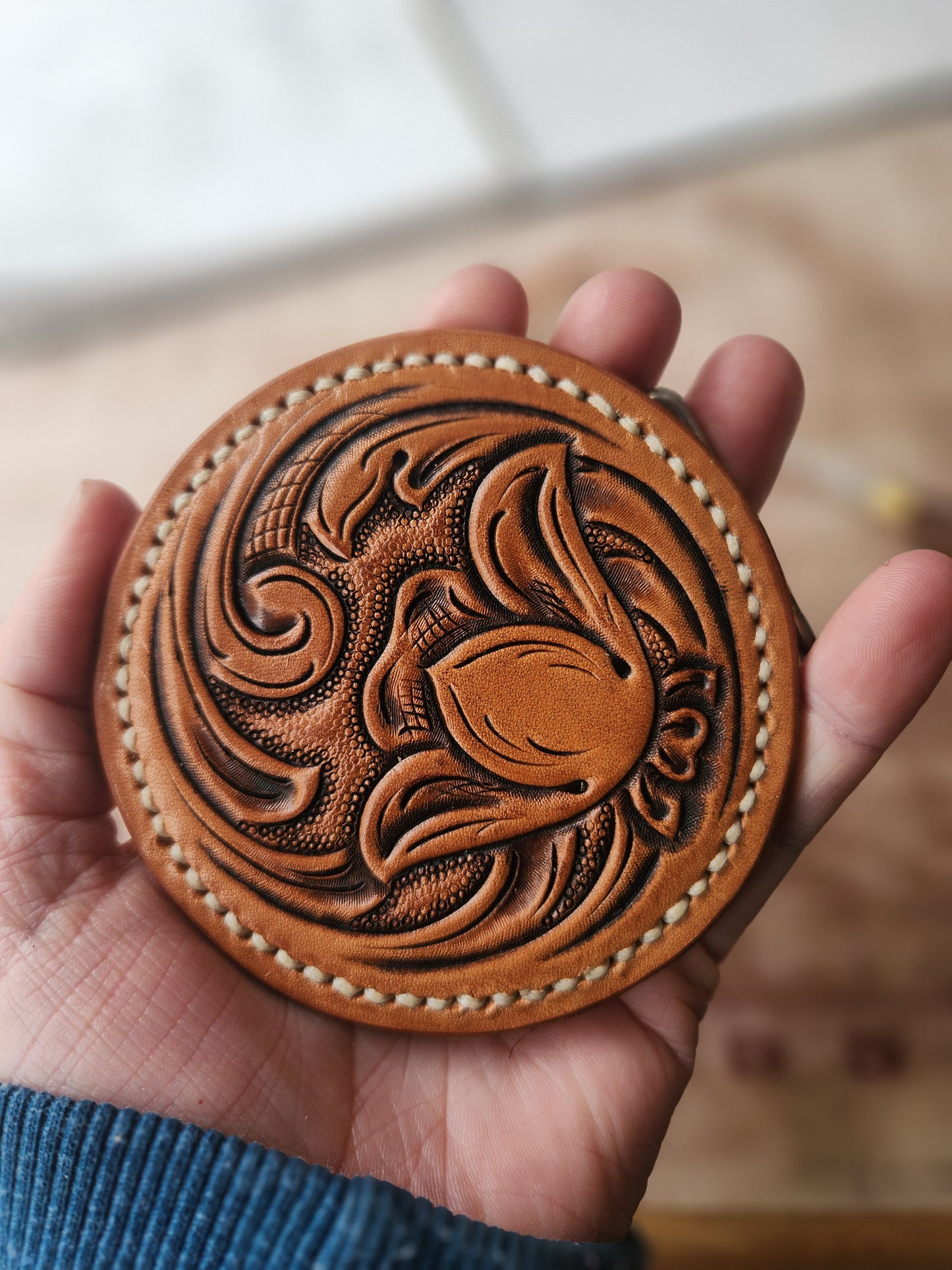 Horn Cap Buckle and Belt Set