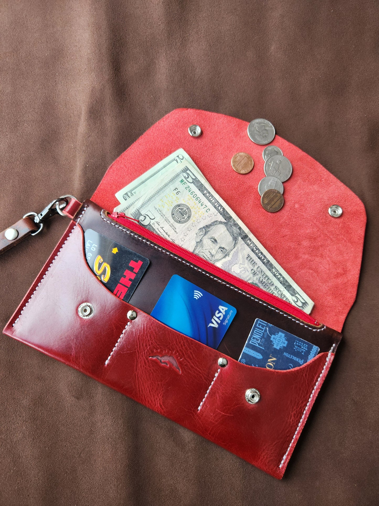 Claridge Clutch in Ruby