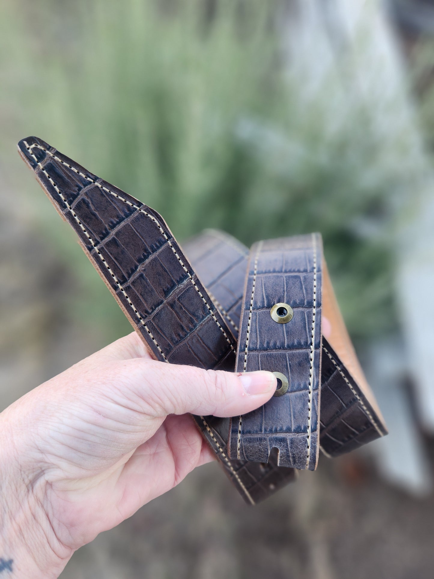 Gator Embossed Western Belt