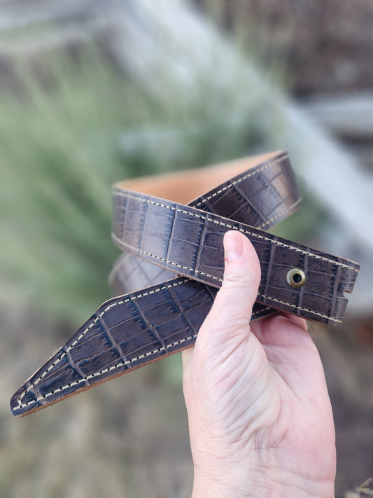 Gator Embossed Western Belt