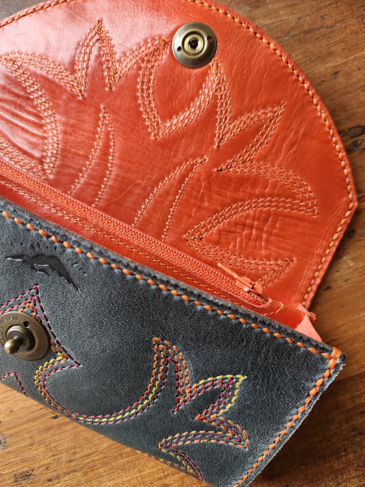 Dolly Wallet in Tango Orange and Gray