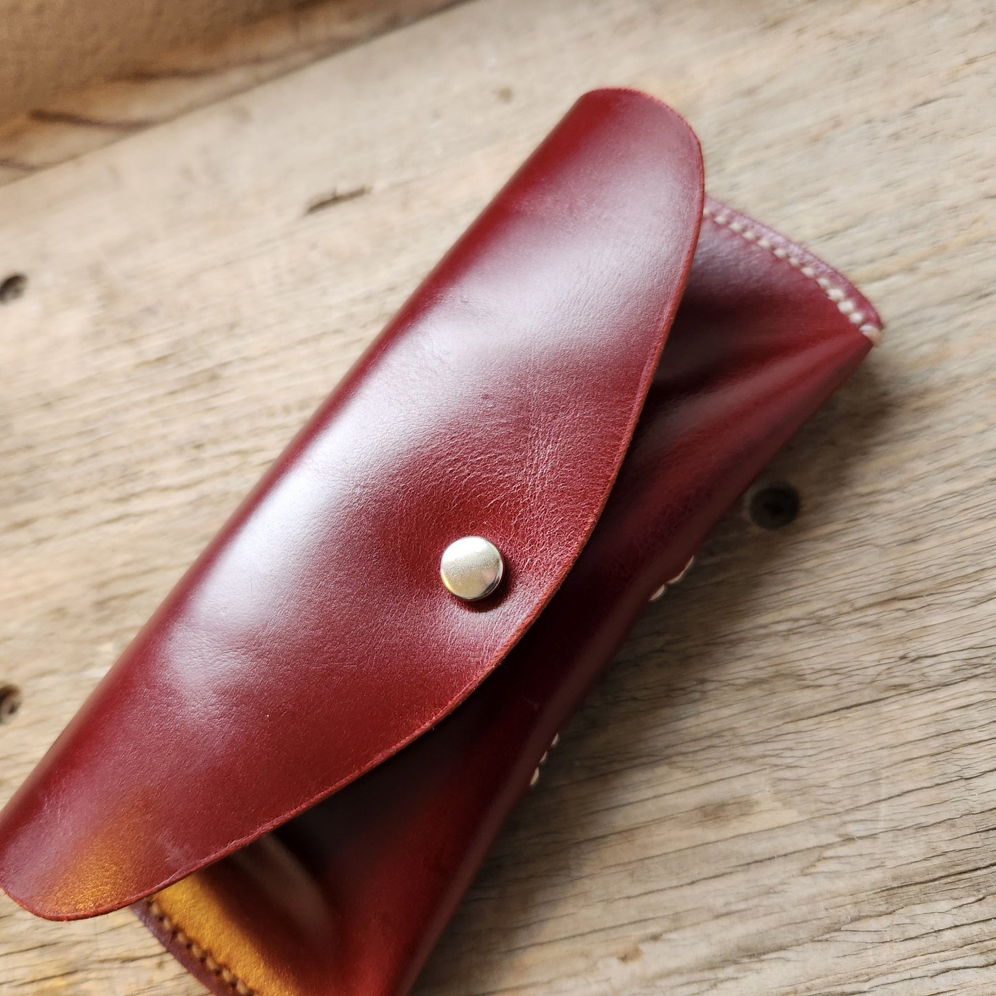 Glasses Case in Ruby Leather