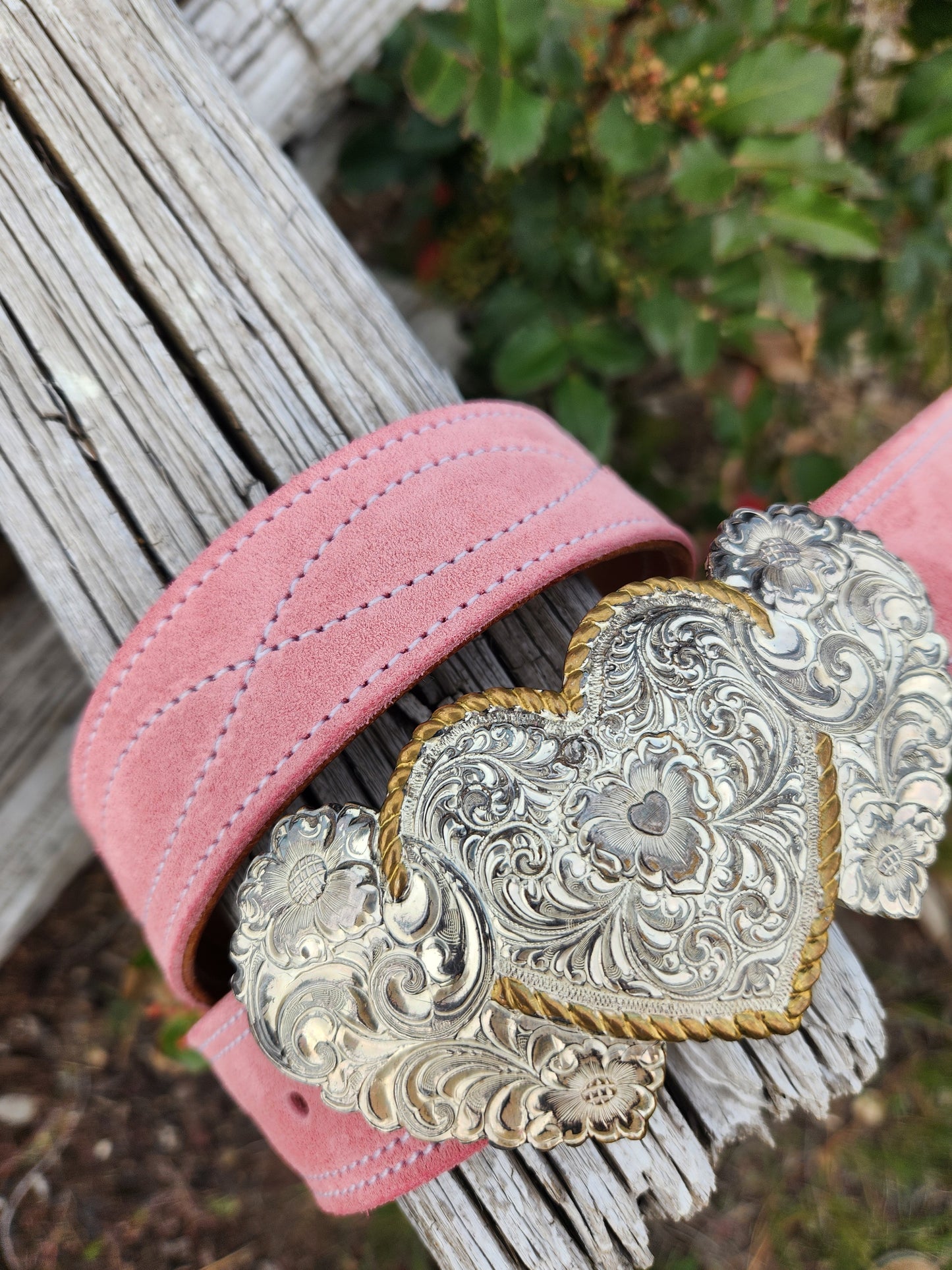 Peony Pink Suede Belt - Preorder