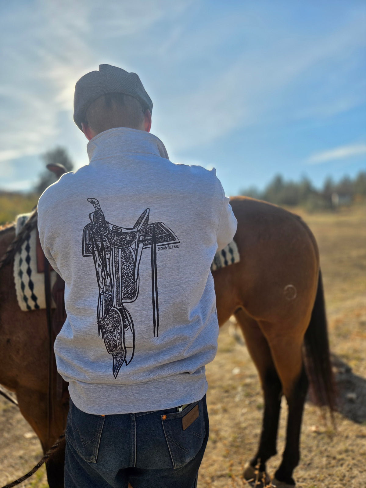 SHM Gray Saddle Sweatshirt PreOrder