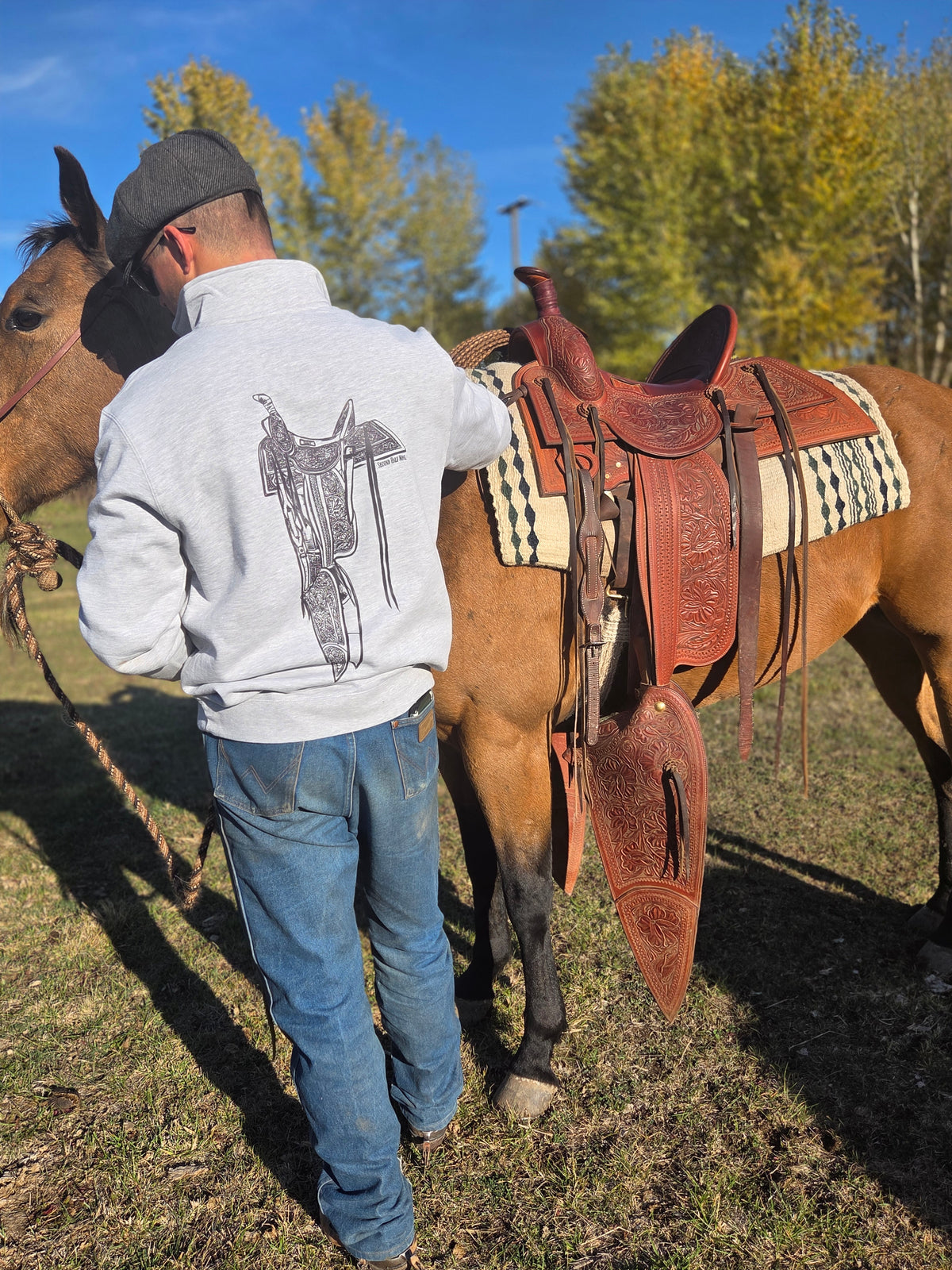 SHM Gray Saddle Sweatshirt PreOrder
