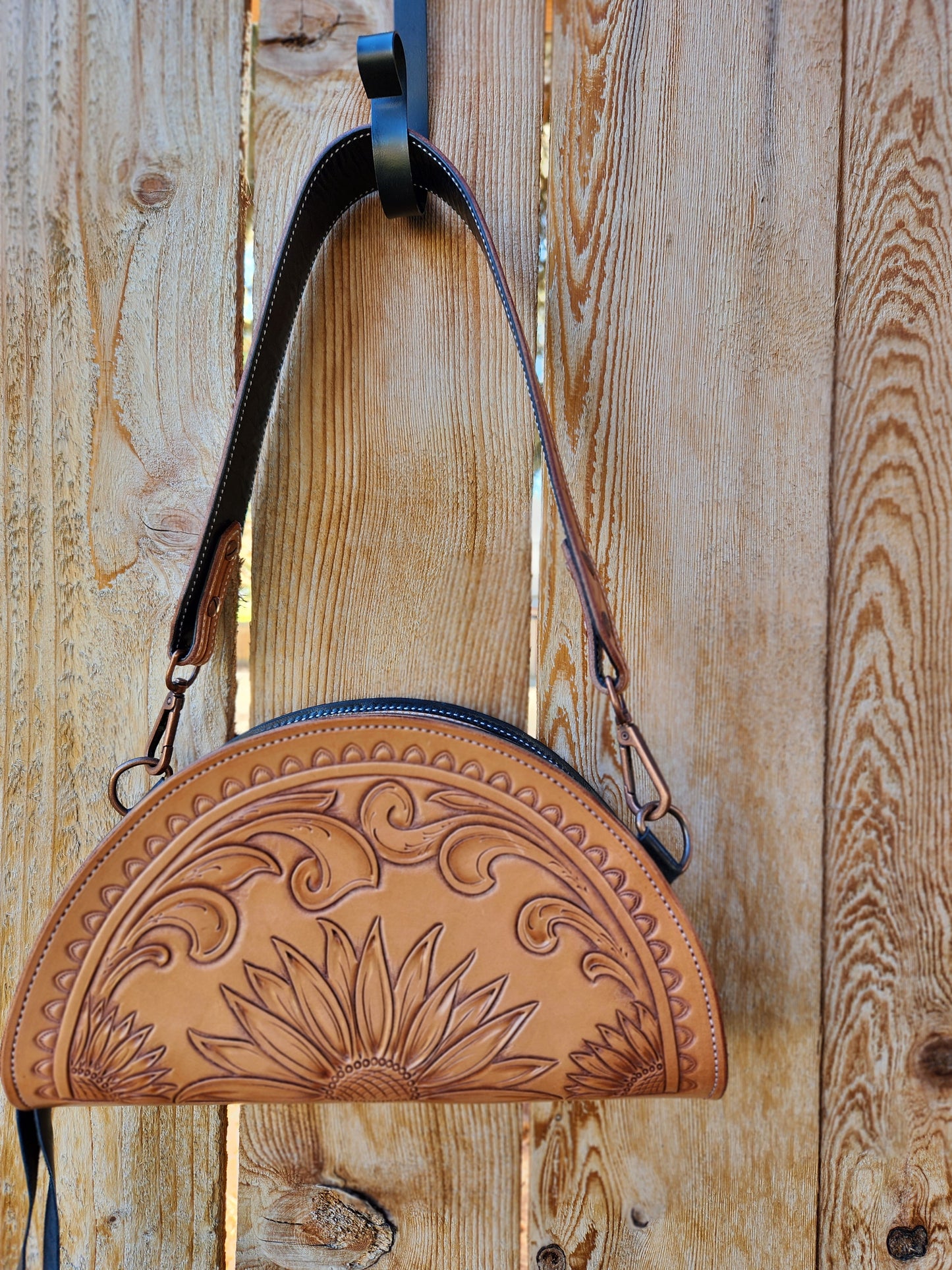 Tuesday Sunflower Tooled Purse