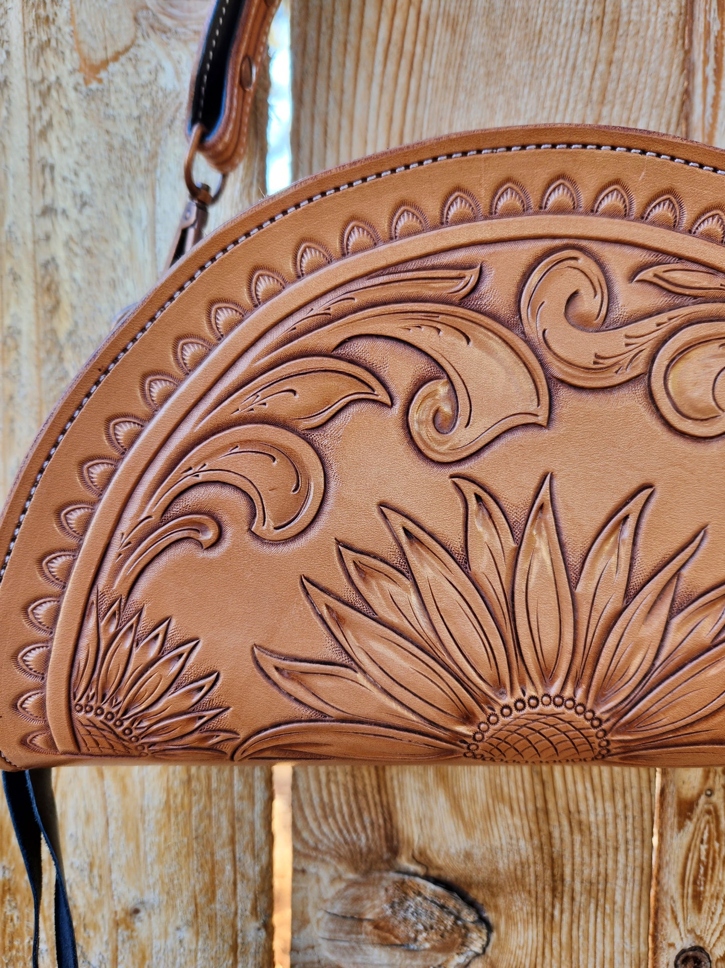 Tuesday Sunflower Tooled Purse