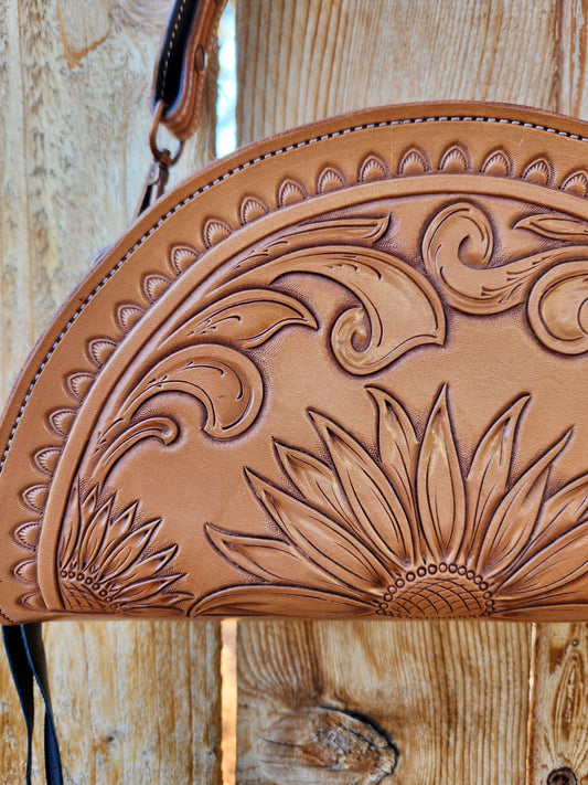 Tuesday Sunflower Tooled Purse