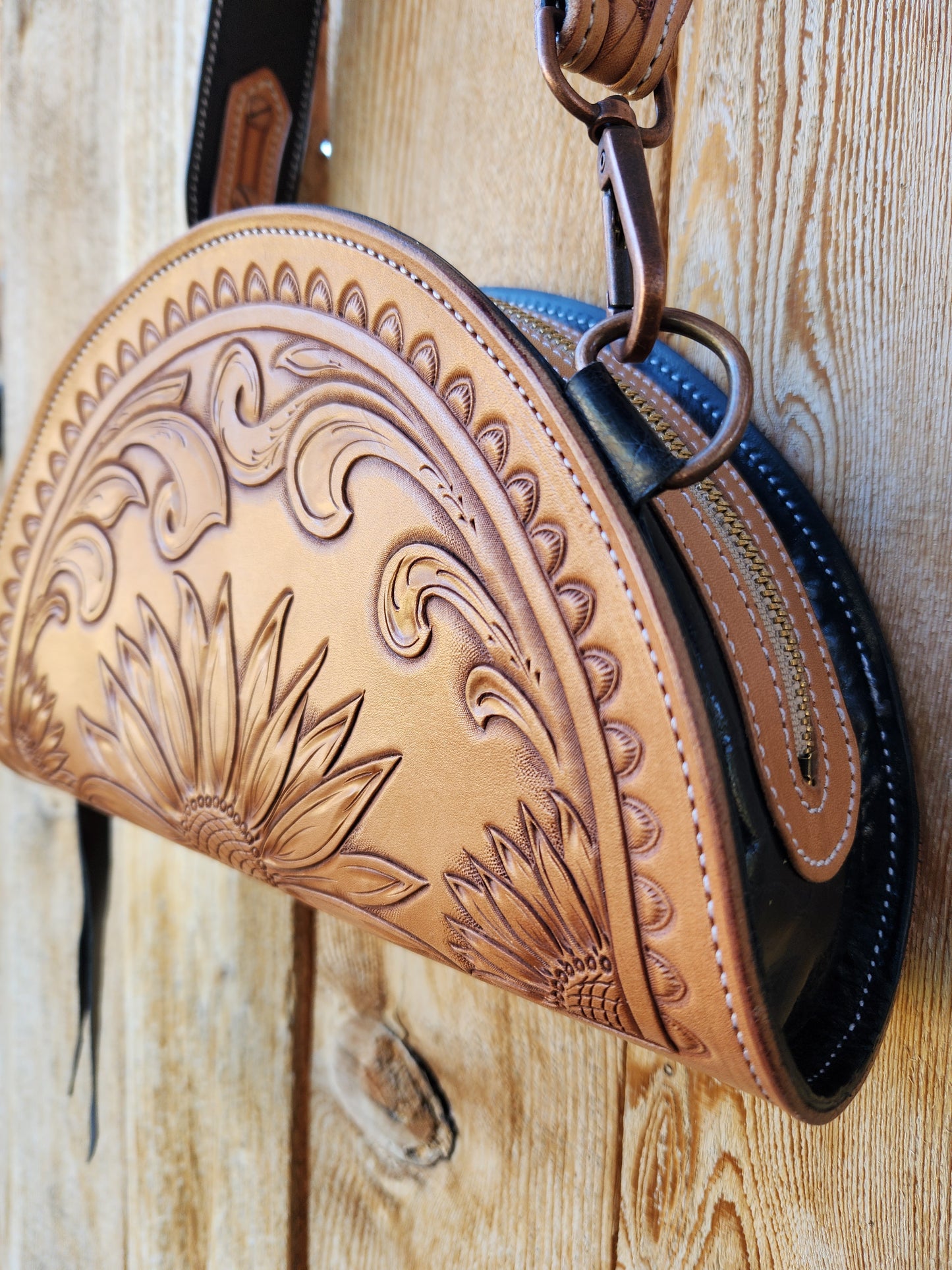 Tuesday Sunflower Tooled Purse